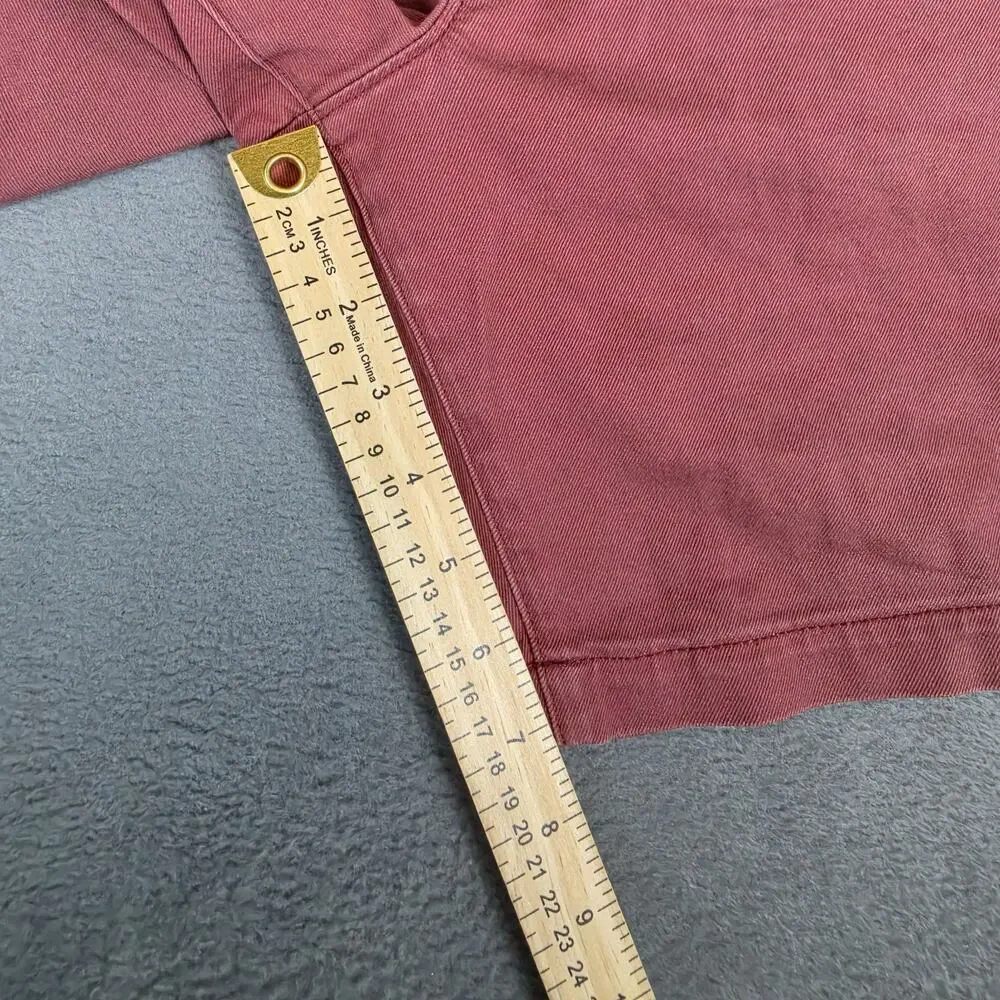 American Eagle Men's Stretch Chino Shorts Size 34 Red Burgundy Casual Cotton Fla